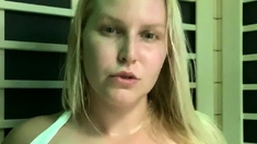 Big boob brunette masturbates on webcam