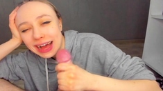 Cock Hungry Blonde Babe Deep Sucking Dick