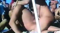 Nude Beach - Hot MMF Threesome - Huge Audience