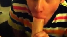 Giving NOT His bro a Blowjob and Swallowing