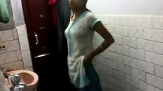 Indian Girl In Bathroom