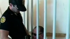 Horny Cop Roughly Fucks The Inmate's Tight Anal Hole Behind Bars